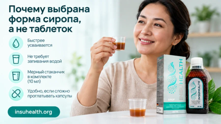 Insuhealth — сироп с мерным стаканчиком